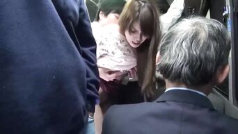 Japanese lady fucked in public bus