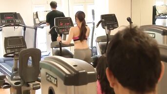 Asian Babe Gets Fucked At The Gym