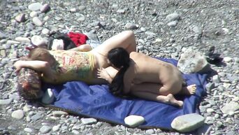 Horny European teens are having orgy on the beach