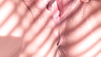 Hairy pubis and small clitoris in all its glory