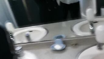 Asian schoolgirl in public toilet - real amateur Japanese video